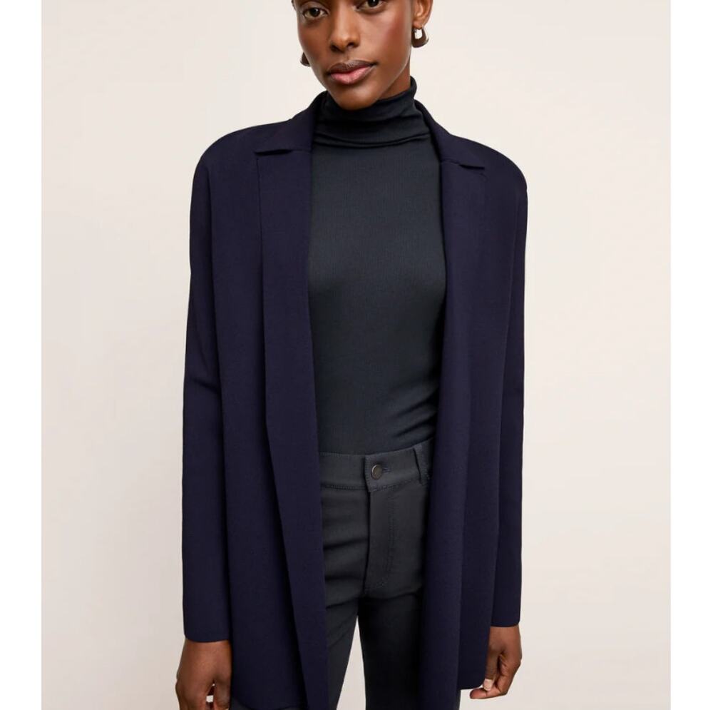 M.M. Lafleur Dark Navy The Merritt Wrap Jardigan Size L